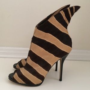 Paul Andrew Pony Hair Ankle Boots Booties 38 8